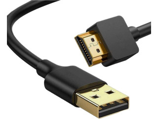 Monitor USB 2.0 para HDMI macho HD 1080P display cabo conversor de áudio e vídeo 6 pés