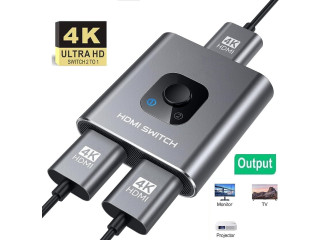 Divisor comutador de cabo bidirecional 4K HDMI 2.0 HUB 2 em 1 saída e 1 em 2 saída