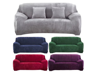 Capas para sofá de veludo com capa extensível de 1/2/3/4 lugares Protetor de assento para sofá