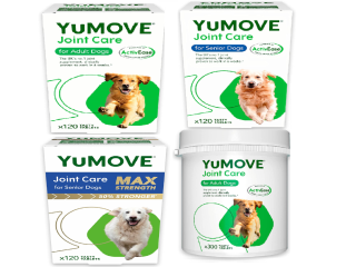 Comprimidos de suplemento para articulações de cães Lintbells YuMOVE para adultos e jovens